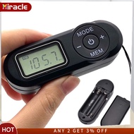 MIRACLE Pocket FM Radio FM 64-108Mhz Portable Sports Radio Receiver With Lcd Display 3.5mm Earphones