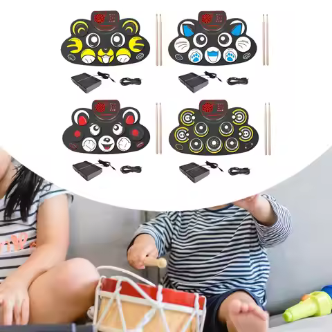 Roll up Drum Set Multifunction Compact Gifts Practical Portable Electronic Drum with Drumsticks Elec