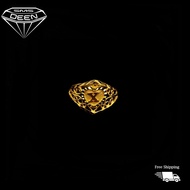 SMS DEEN Fancy Alphabet X Ring, ±4.1GM - Gold 916 Emas - Cincin Huruf X (Sz: 17 - 4.18GM)