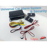 Universal Car Alarm System &amp; Security Key One Way Retome Control with 2pcs Remote Control (13pin)