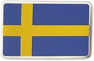 Blue Yellow 8x5cm Swedish Sweden Flag Logo Car Sticker 3.15x1.97inch Aluminium Auto Body Emblem Badg