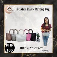 Twinklehome 1pc Mini Plastic Bayong Bag (10'' x 9'' x 2.5'' )