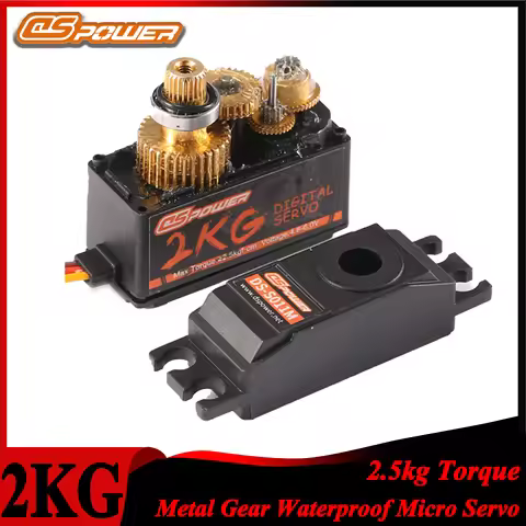 DSPOWER 2KG Metal Gear 2.5kg Torque Micro Servo for 1/12 1/14 RC Car Airplane Fixed-wing Helicopter 