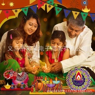 6 Pieces of Diwali Table Decorations Demon Slayer Festival Candle Oil Lamps