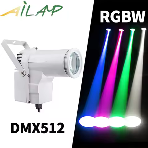 DMX512 Stage Spotlight RGBW 4in1 Stage Light DJ Disco KTV Bar Stage Light Colorful Beam Light for Mi