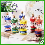 SUCHENSG 6Pcs Christmas Wooden Carousel, Mini Gifts Christmas Handmade Carousel,  DIY Crafts Xmas Ca