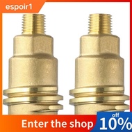 ESPOIR 2PCS Joint Thread, Brass 1/4 Inch Fitting Hose Adapter, Portable Yellow Protective Cover Fitting