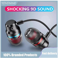 YOVONINE Metal Wired Earbuds Headphones 3.5mm InEar Earphone Earpiece with Mic Stereo Gaming Headset for Samsung Xiaomi Phone Computer
