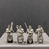 【现货】黄铜 四大天王 摆件四大金刚像铜器鱼缸水陆缸景观小人造景神像Brass Four Heavenly Kings Ornaments Four Great Vajra Buddha N9ZY4W