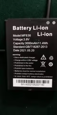 3000mAh Battery For MF836 4G LTE WIFI Router Hotspot Modem Battery