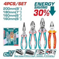 TOTAL ชุดคีม [ คีมปากจิ้งจก คีมปากเฉียง คีมปากแหลม ] รุ่น THT2K0301 THT2K0301S THT2K0302 THT2K0206 T