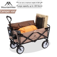 Mountainhiker  100L Outdoor Folding Camping Trolley Car Ultralight Trolley Camp Storage Camping Wagon