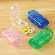 Transparent Pill Cutter with Divide Pill Cutter Dispenser Medicine Breaking Device Splitter Elderly 
