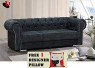 UNICO KIMBERLY 3 SEATER SOFA (CHARCOAL)