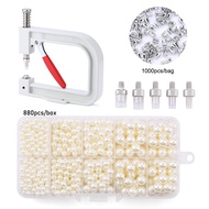 การตั้งค่าด้วยตนเองด้วยการตั้งค่าลูกปัดไข่มุก RivetSetter เครื่องมือ ABS ลูกปัดไข่มุกทรงกลม 4mm - 8 