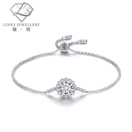 ［Real Moissanite］Can Pass Diamond Test 18K Gold Round Bag Row Diamond Bracelet MBG012 Moissanite Bra