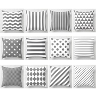 <COD>Gray Stripes Geometric pillow case40×40,45×45,50×50,60×60,Sofa cushions covers.Home decor pillo