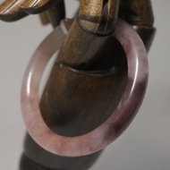 金絲玉精品冰種圓條玉石手鐲石英岩玉手環