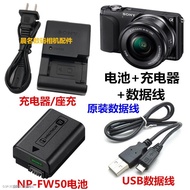 Sony NP-FW50 Battery Charger for A5000 A5100 A6000 A6300 Camera with Data Line