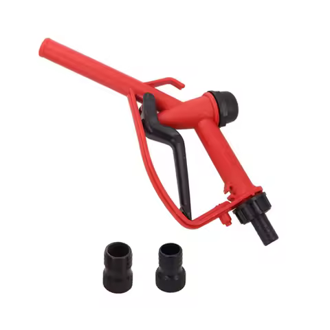 1pc Plastic Manual Heavy Duty Fuel Nozzle Gun With Hook Straight - Diesel And Petrol Max Flow 45L/M