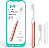 Quip Sonic Toothbrush for Adults with Timer - Includes Extra Brush Head and Travel Cover Mount - Ele