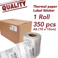 A6 Thermal Sticker Thermal Paper 100*150mm High Quality Thermal Label Roll （350pcs）