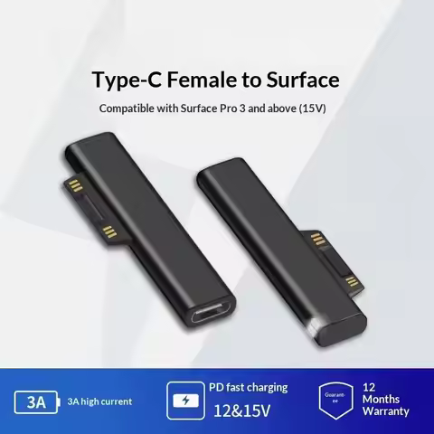 【C】PD Fast Charging Adapters TypeC Power Supply Charger Connecting For Surface Pro X 8 7 6 5 4Go Boo