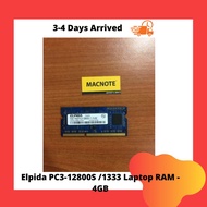 Elpida PC3-12800S /1333 Laptop RAM - 4GB