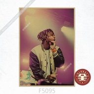 Juice WRLD Hip Hop Rapper Brown Kraft Paper Poster Decorative Painting Hanging Artwork for Dormitory