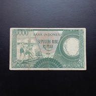 Uang Kertas Kuno Rp 10000 Rupiah 1964 Seri Pekerja TP130