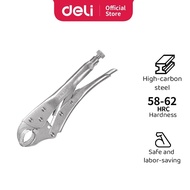 Deli Tools DL2001 Curved Jaw Locking Pliers 10" 58-62 HRC Hardness