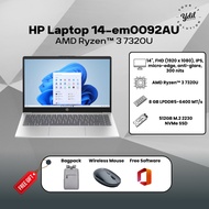 HP 14-EM0092AU 14" FHD Laptop Natural Silver ( R3-7320U, 8GB, 512GB SSD, ATI, W11, M365 )