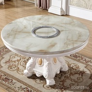 European Style Dining Table Marble Dining Tables and Chairs Set Simple Modern Small Apartment round Table Dining Table American Style
