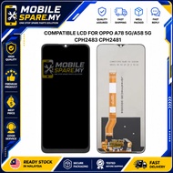 MOBILESPARE.MY | OPPO A78 5G/A58 5G CPH2483 CPH2481 COMPATIBLE MOBILE LCD REPLACEMENT PART