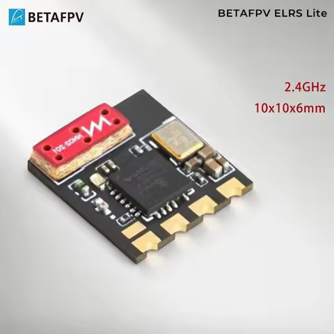 1/2/3 PCS BETAFPV ELRS Lite Long Range Receiver 2.4GHz With Flat+Tower Antenna V1.2 10x10x6mm 5V Inp