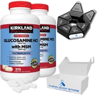 Glucosamine MSM, Kirkland Signature Extra Strength 1500 mcg 375 ct (2 Pack), Set with Fusion Shop St