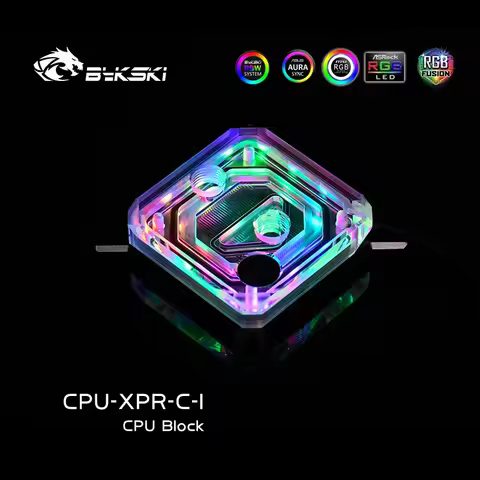Bykski CPU Block Use for INTEL LGA115X 1200 1700 2011 /AMD Ryzen 3/5/7 X470 X570 Water Cooler Radiat