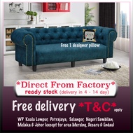 UNICO CAMILA 3 SEATER SOFA (COLOUR OCEAN BLUE)