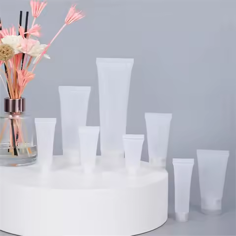 50Pcs 5ml-100ml Frosted Soft Tube With Screw Lid Empty Lotion Squeeze Bottle Refillable Cosmetic Cre