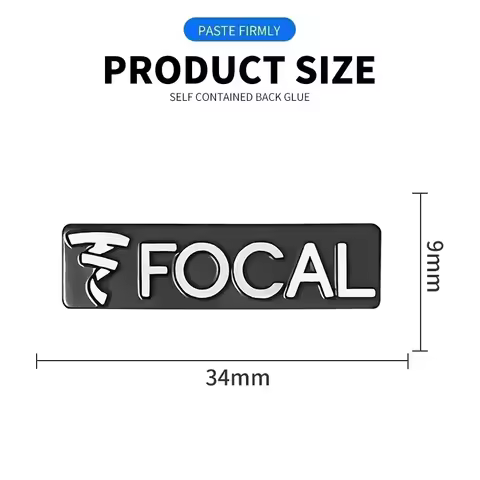 5pcs/10pcs high-quality Metal FOCAL logo car Hi-Fi Speaker audio Speaker Badge stereo Emblem sticker