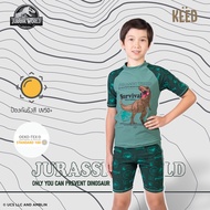 ✨NEW✨KEED  : JURASSIC WORLD ชุดว่ายน้ำเด็กโต เสื้อแขนสั้น พร้อม กางเกงขาสั้น ว่ายน้ำ *226JS*