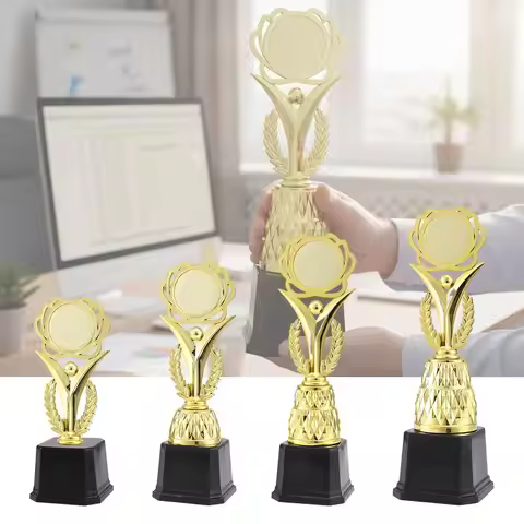 Awards 20.5/23.5/26.5/27.5 CM Gold Trophy Large Size Gold Color Award Cup Creative Design Plastic Ma