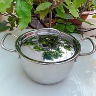 Fivestar 430 stainless steel 3-bottom pot with stainless steel lid