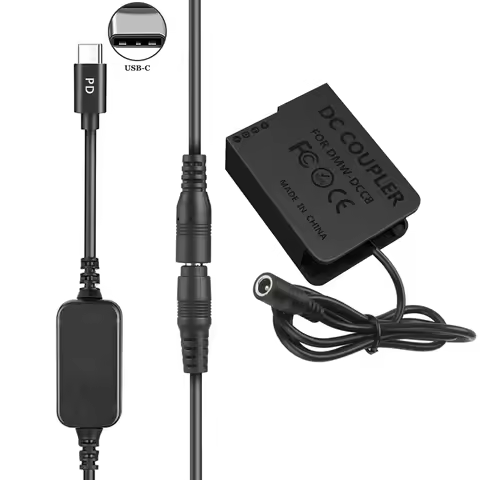 DMW-DCC8 BLC12 Dummy Battery USB-C Kit Replace DMW-AC8 AC10 AC Power Adapter for Panasonic Lumix DMC
