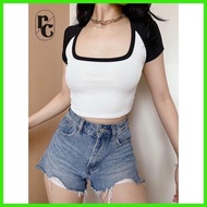 ⭐ Regine squareneck raglan combi raglan top for women