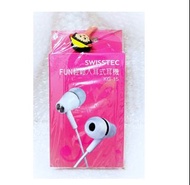 SWISSTEC FUN輕鬆入耳式耳機 KG-15  附卡通圖案耳機收納夾  (二手久放)   有線耳機