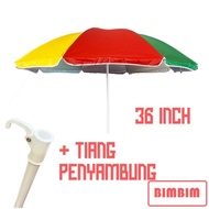 TENDA 36 Inch Rainbow Beach Umbrella 36 Pieces 180cm Umbrella for Sale Cafe Bazaar Tent/