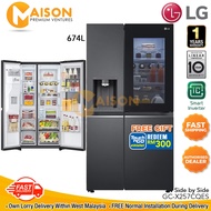 LG Inverter Side By Side Refrigerator with InstaView & Door-in-Door™ 674L GC-X257CSES GC-X257CQES