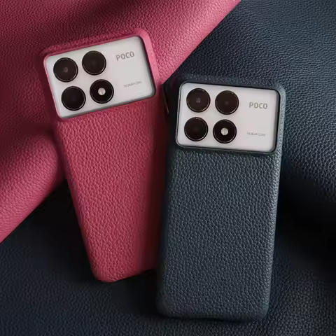 For POCO F6 Pro Case Business Genuine Leather Cover For Poco F5Pro POCO X6Pro M5 M6Pro X4Pro F2Pro B