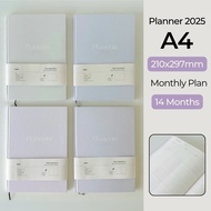 Planner calendar book 2025 size A4 14 month Planner Crabit Planerin Collection